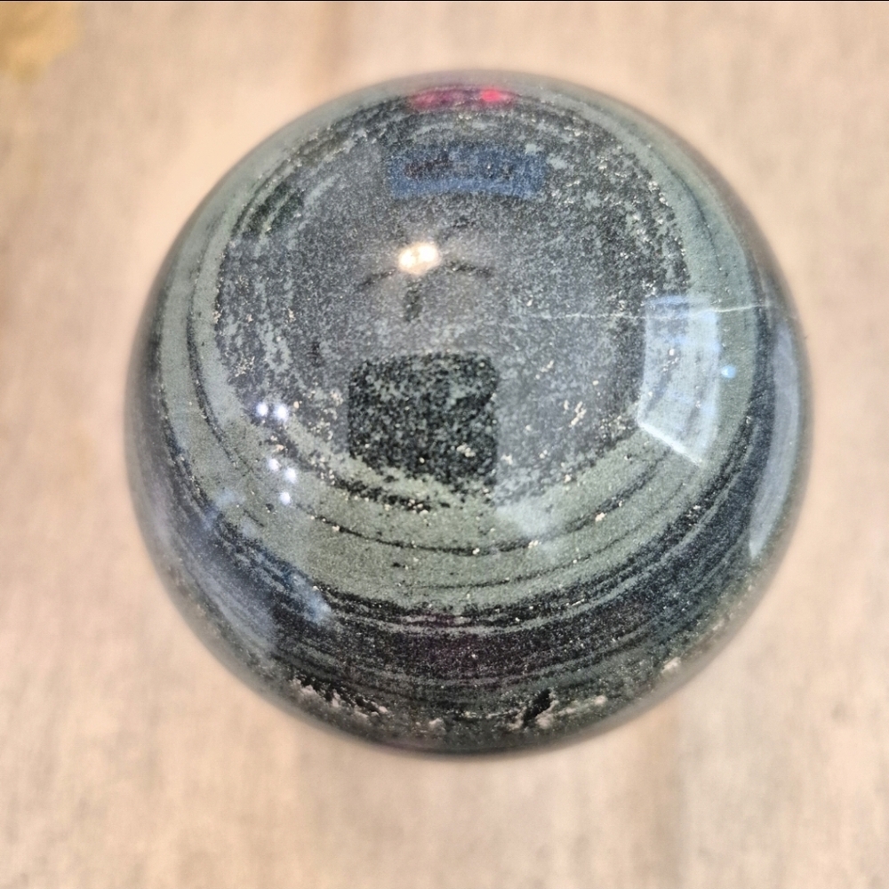 Natural Tibetan Jade Medicine King Stone Crystal Orb Sphere #4 - Picture 5 of 7